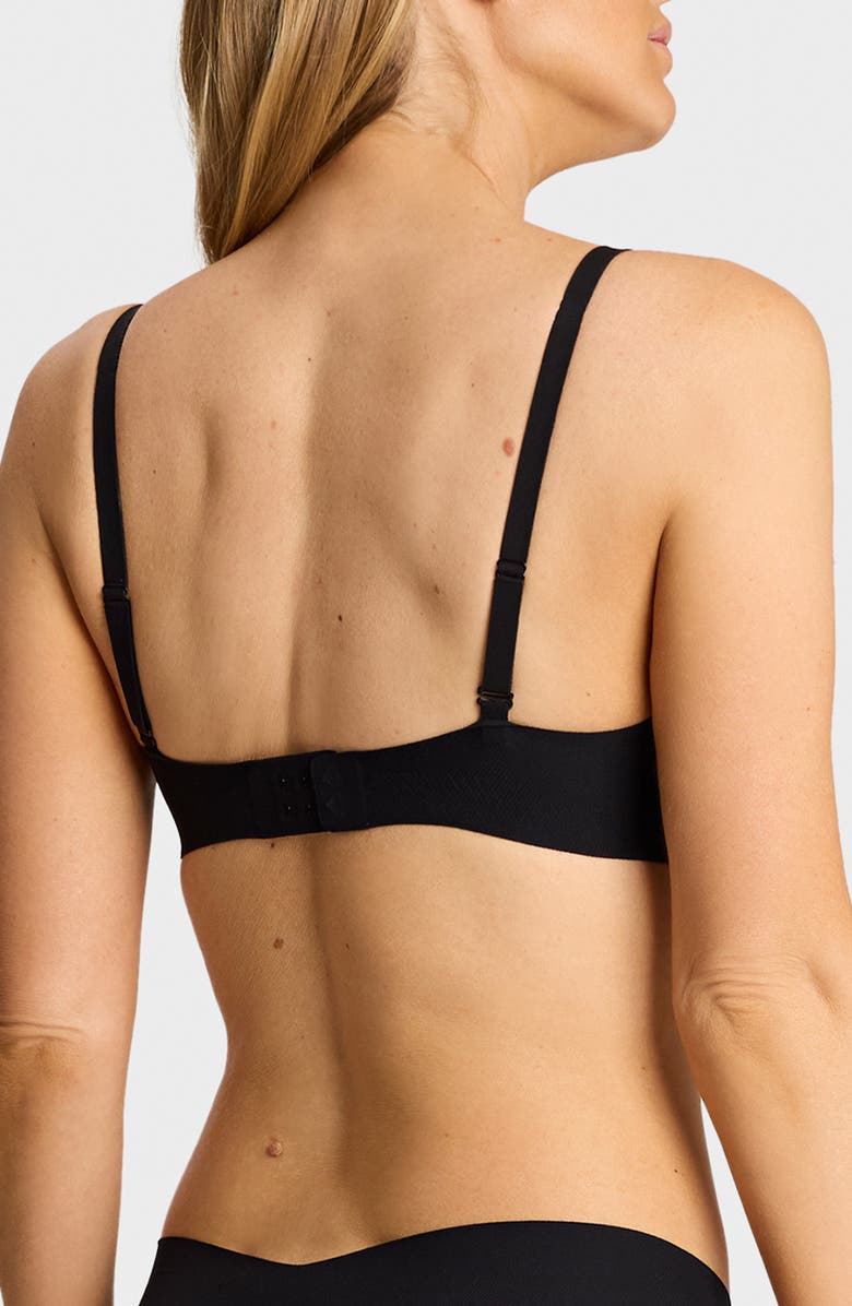 Commando Rib Bralette, Alternate, color, Black