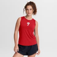 FANATICS Women's Fanatics Red Philadelphia Phillies Draped Mesh Back Performance Tank Top