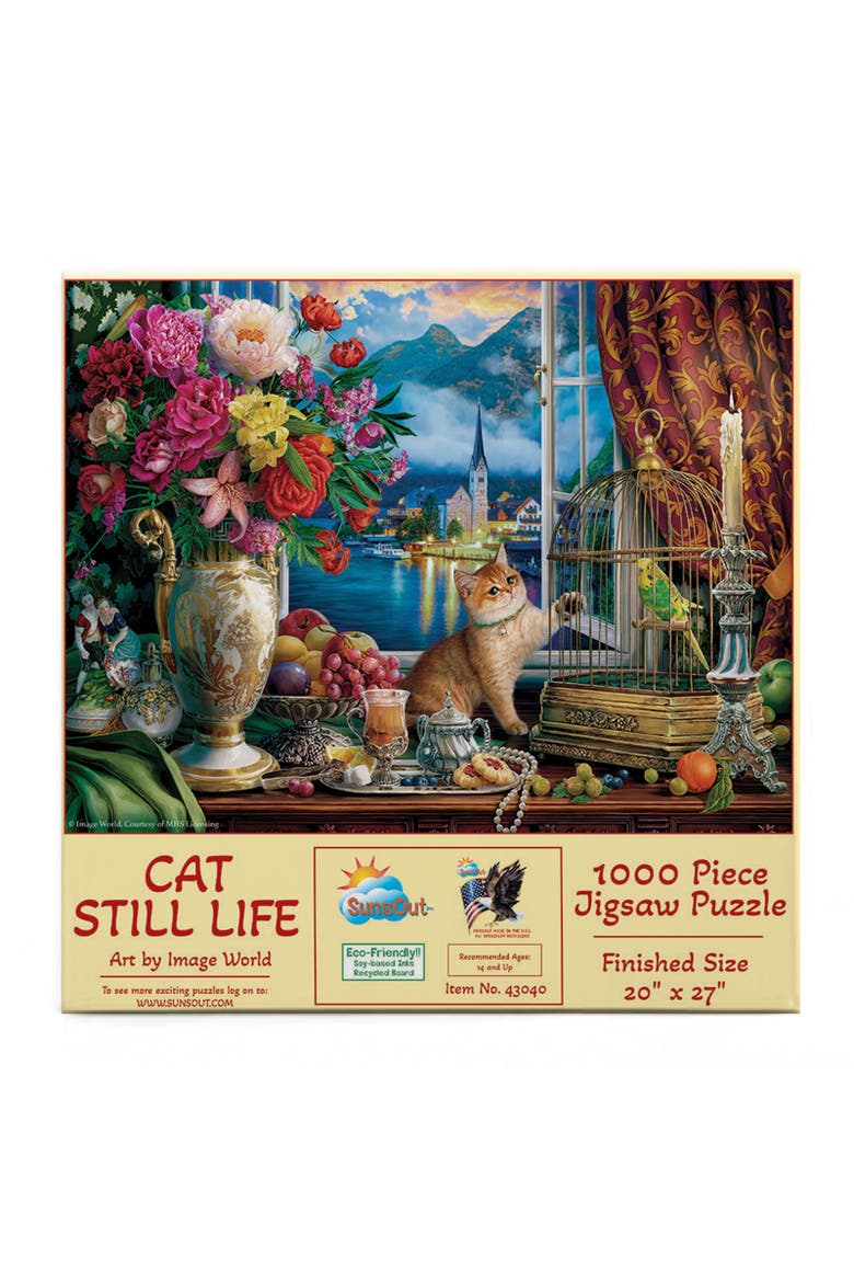 Cat Still Life 1000 piece Jigsaw Puzzle for Adults, Alternate, color, Multicolor