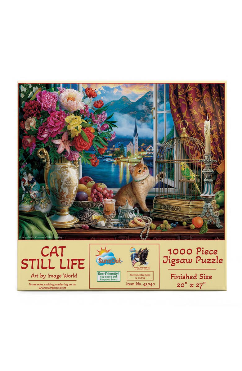 Sunsout Cat Still Life 1000 piece Jigsaw Puzzle for Adults, Alternate, color, Multicolor