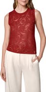 Donna Karan New York Textured Floral Knit Tank
