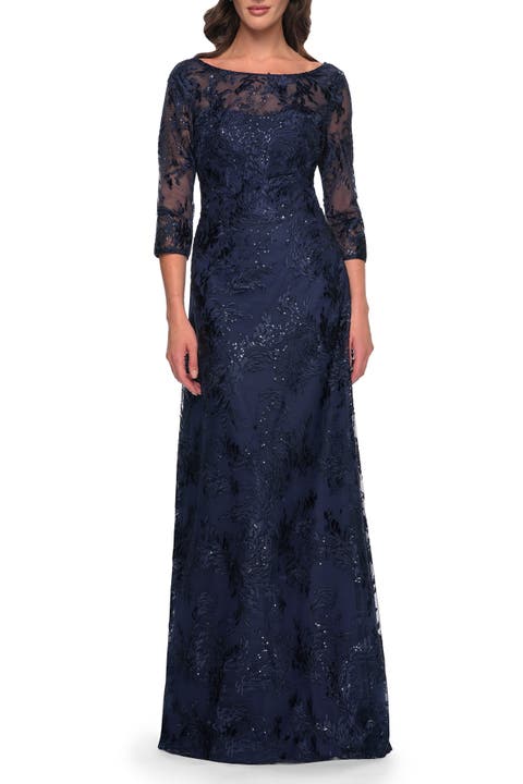 Beautiful Lace Mother of the Bride Dress with Illusion Neckline