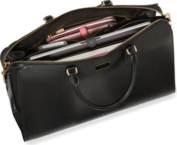 serena saffiano leather briefcase