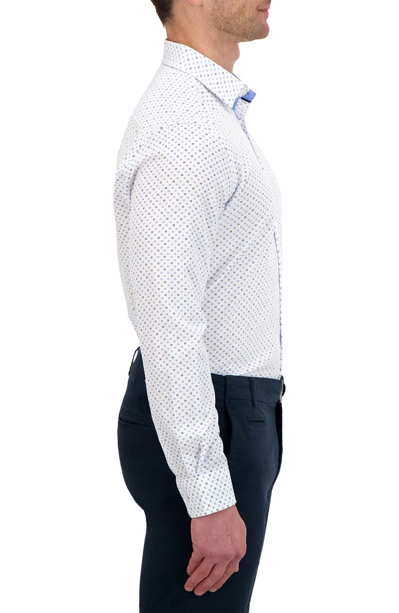 Report Collection 4X Stretch Slim Fit Neat Dress Shirt, Alternate, color, 40 Blue