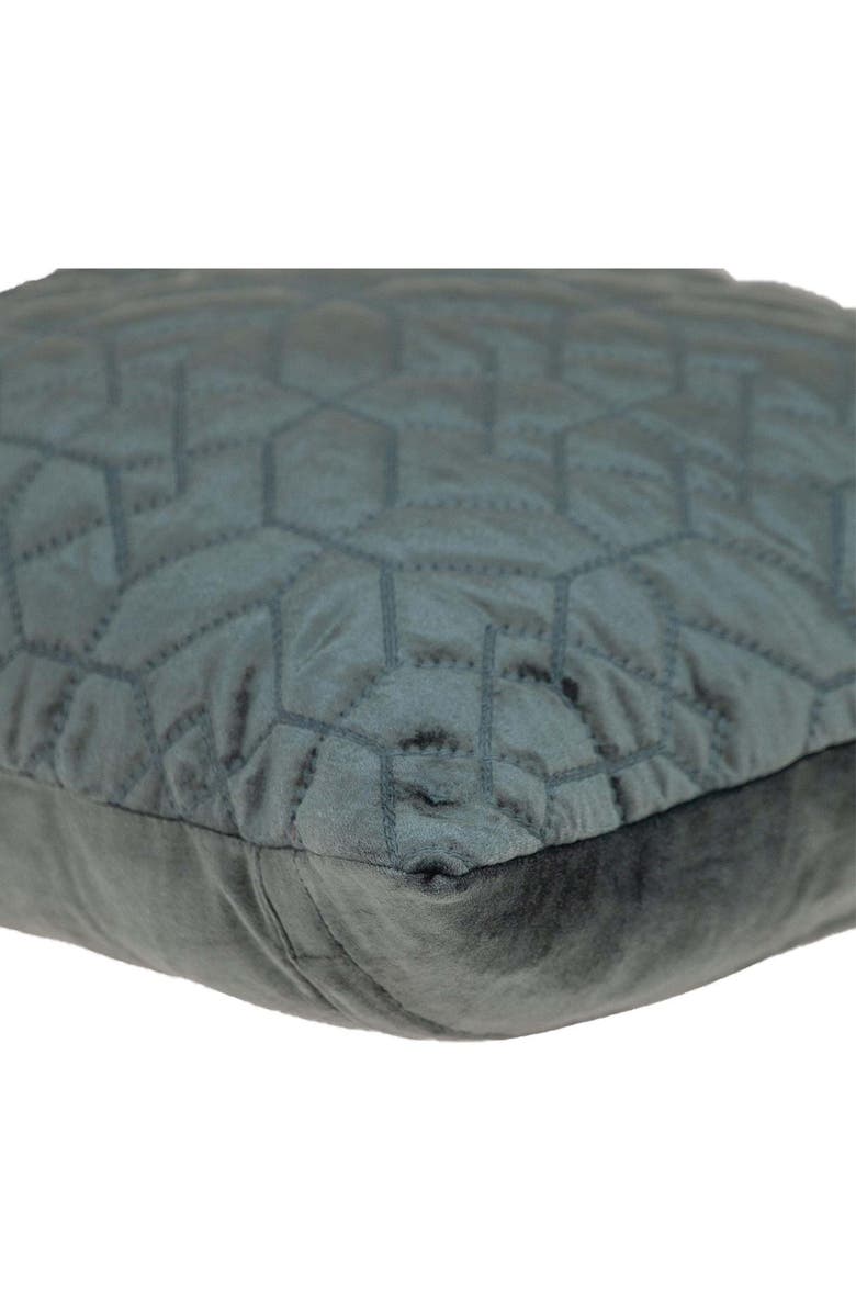 PARKLAND COLLECTION Sora Quilted Throw Pillow, Alternate, color, Charcoal