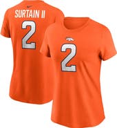 Nike Women's Nike Patrick Surtain II Orange Denver Broncos Player Name & Number T-Shirt
