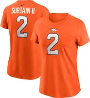 Nike Women's Nike Patrick Surtain II Orange Denver Broncos Player Name & Number T-Shirt
