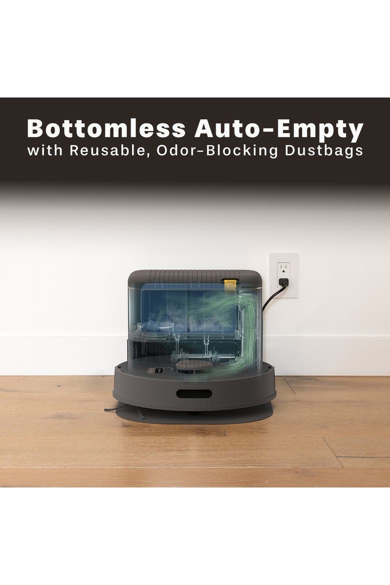 Bio Self-Empty Robot Vacuum & Mop with Reusable Bags, Alternate, color, Rock