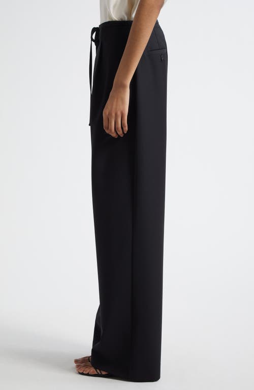 Rohe Róhe Relaxed Fit Wool Drawstring Pants In Black