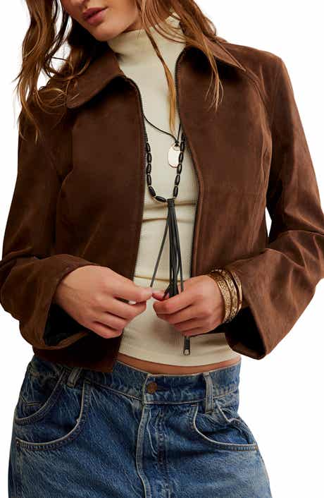 Free People River Faux Suede Jacket