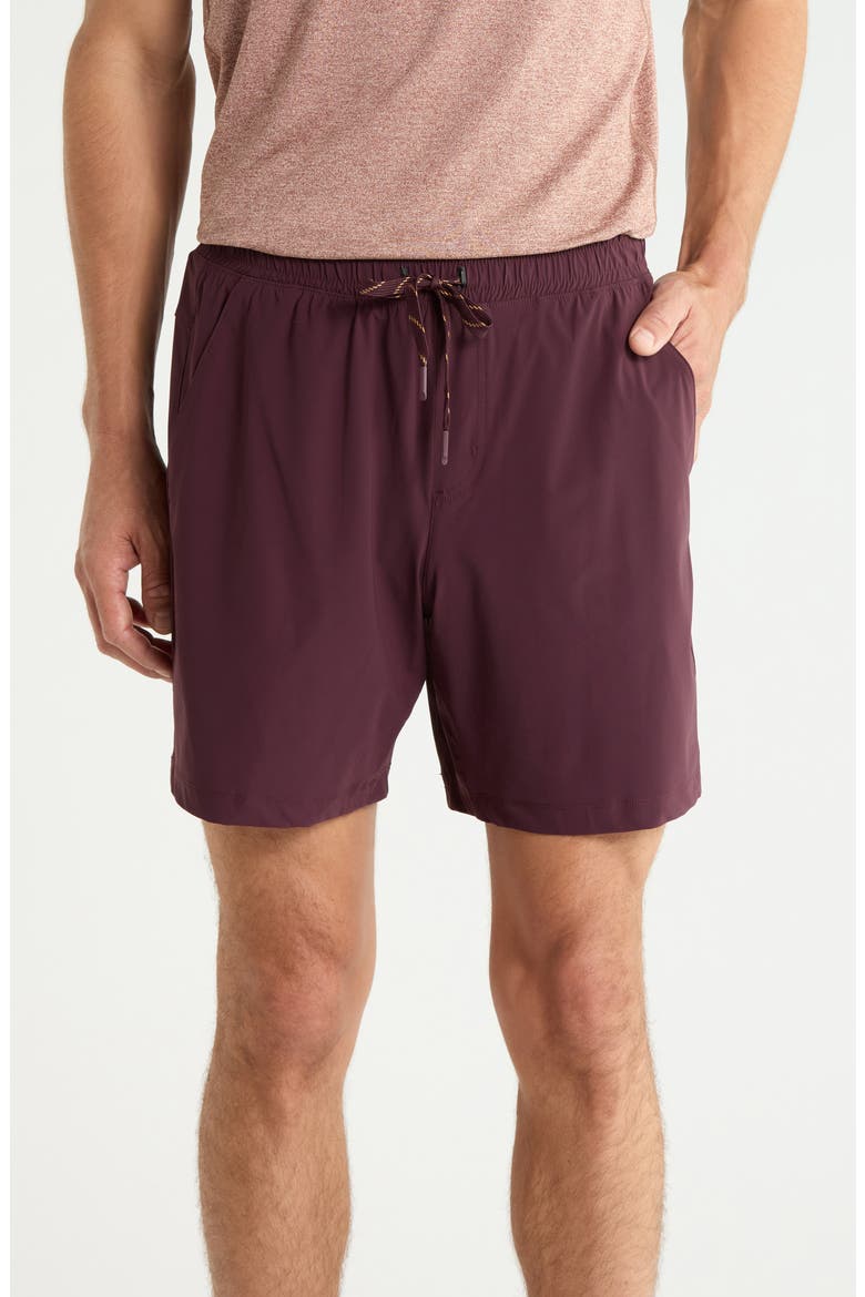 Pursuit 7-Inch Unlined Training Shorts, Main, color, MULBERRY