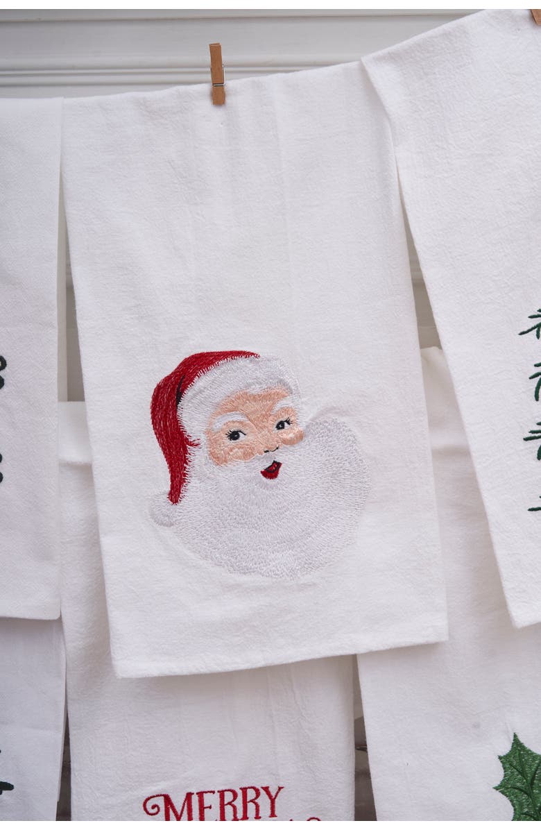 C&F Home Vintage Santa Towel, Alternate, color, White