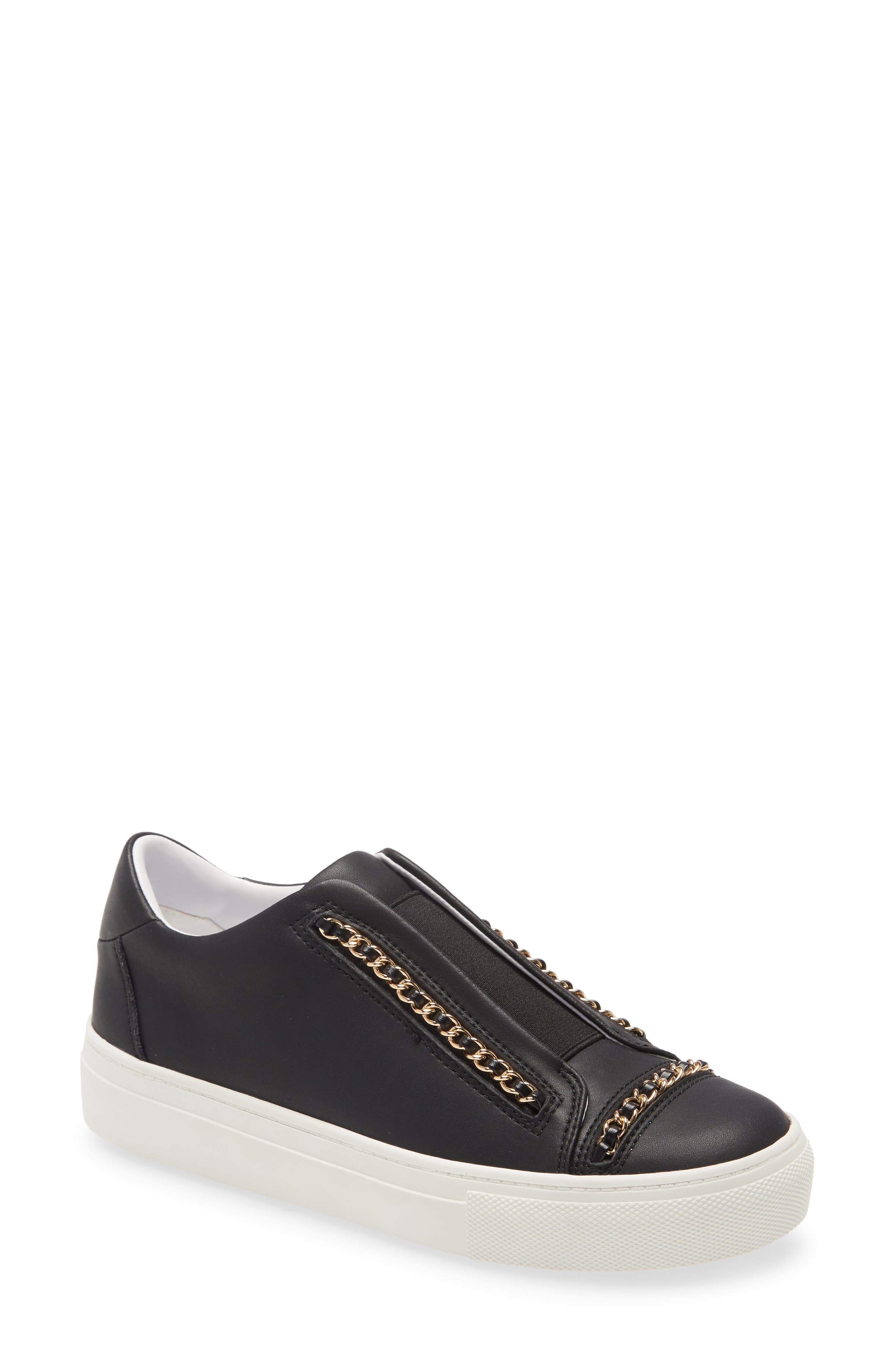 KARL LAGERFELD PARIS Crissie Chain Detail Slip-On Sneaker, Main, color, 