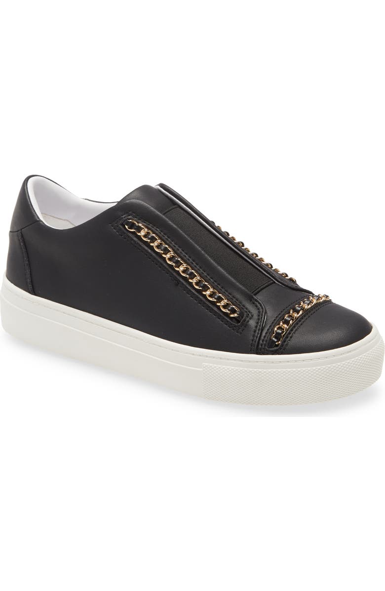KARL LAGERFELD PARIS Crissie Chain Detail Slip-On Sneaker, Main, color,