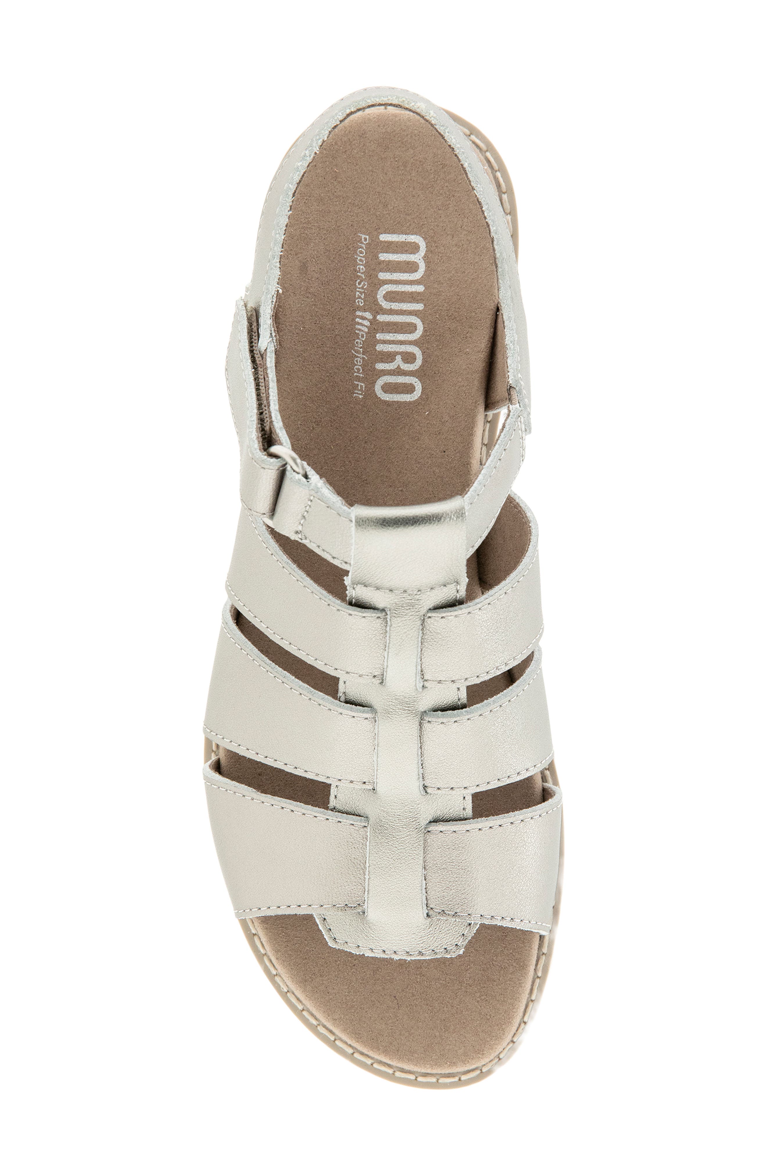 Marley Fisherman Sandal, Alternate, color, METALLIC LEATHER