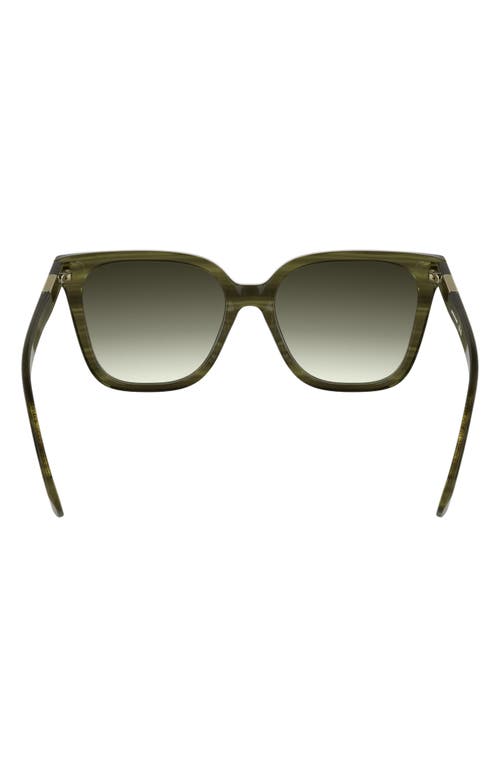 Longchamp Le Pliage 55mm Gradient Butterfly Sunglasses In Striped Green