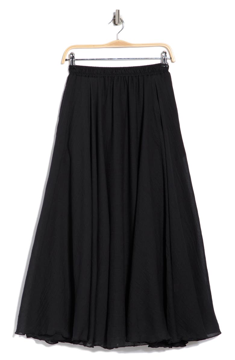MAX STUDIO Gauze Skirt, Main, color, Black