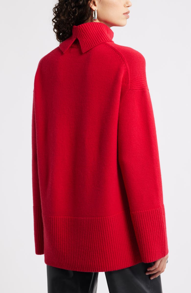 Nordstrom Wool & Cashmere Turtleneck Sweater, Alternate, color, Red Lychee