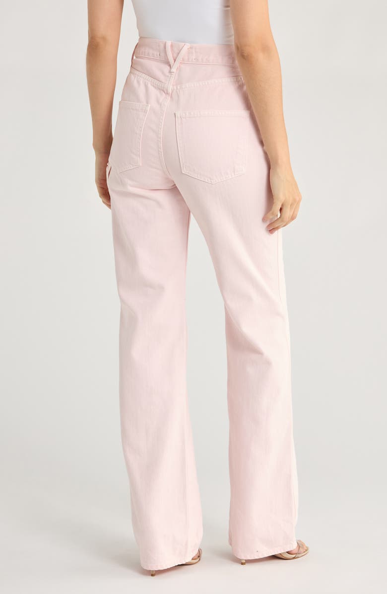 Veronica Beard Dylan Paneled High Waist Straight Leg Jeans, Alternate, color, Pink Haze