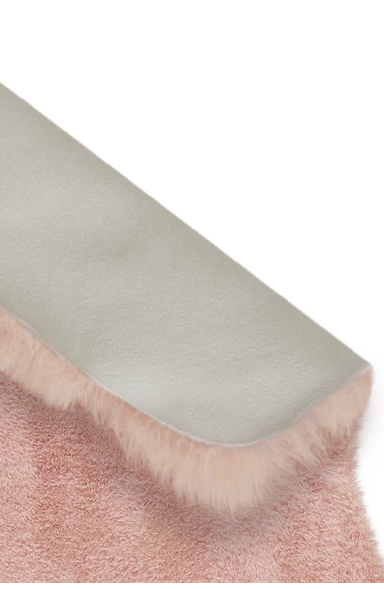 LUXE Faux Fur Throw 2' X 3' - Blush Pink, Alternate, color,