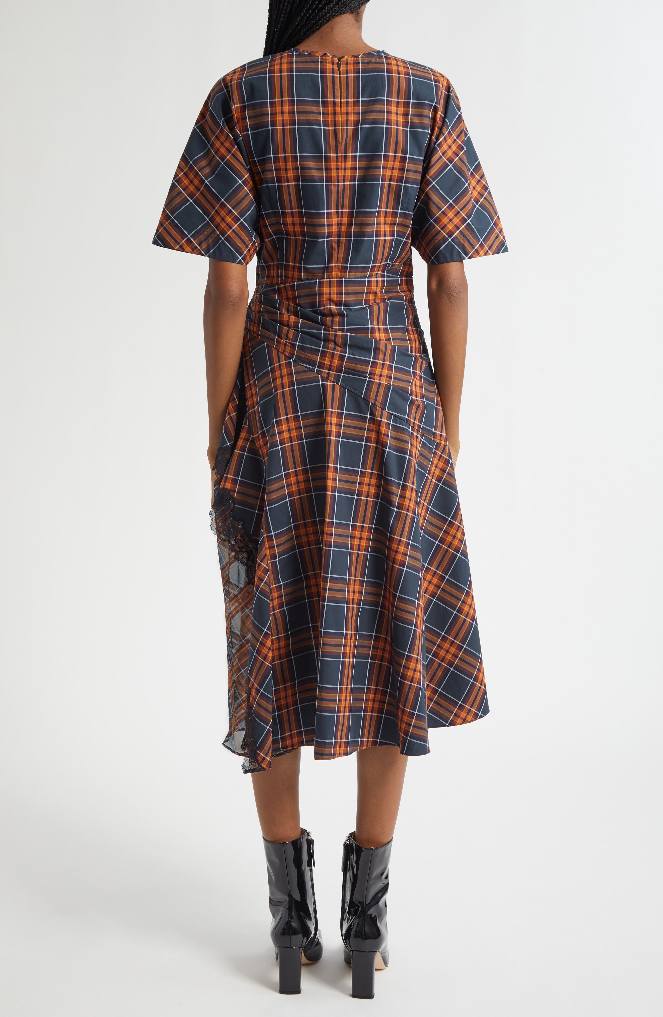 Plaid Cotton & Silk Dress - image 2