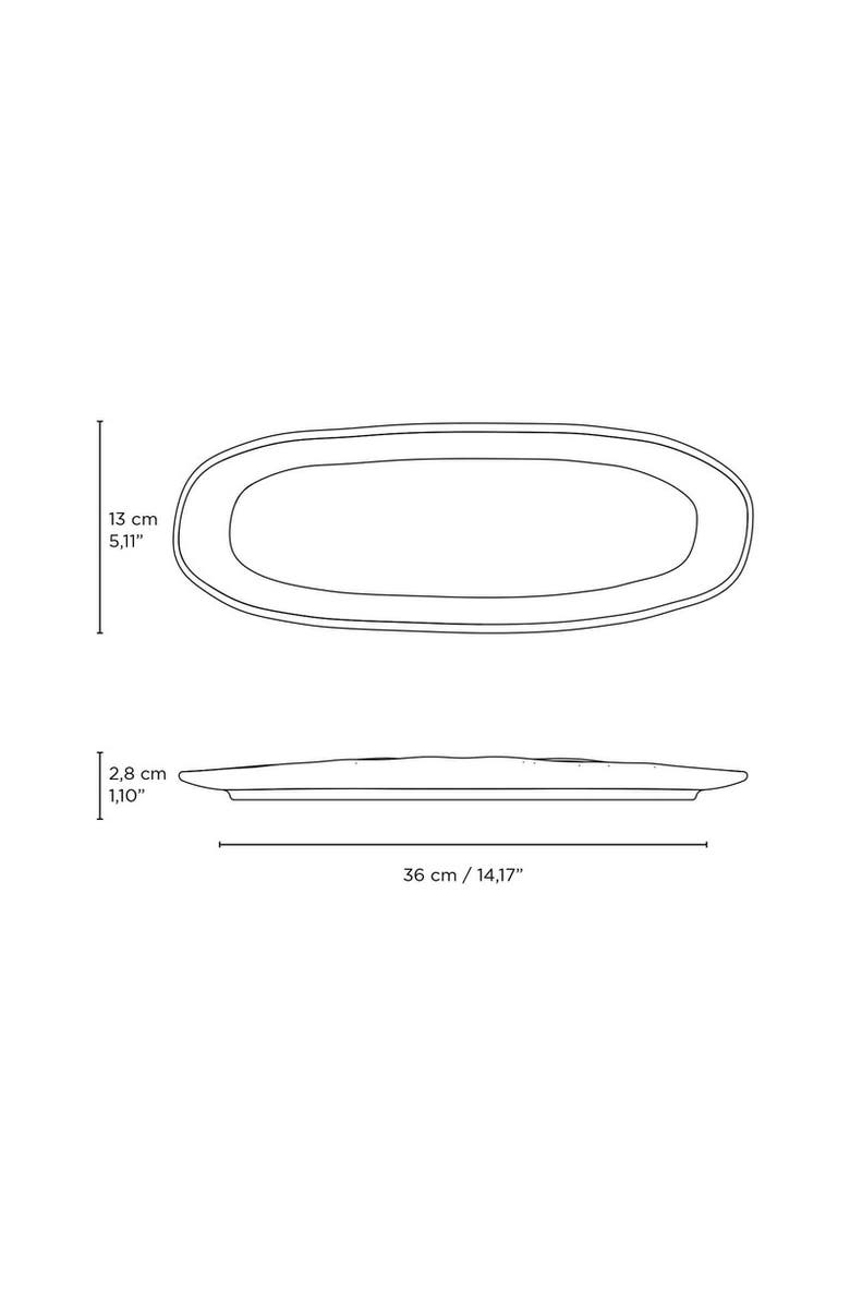 Porto Brasil Shallow Organic Oval Platter Large Set of 4, Alternate, color, Dijon