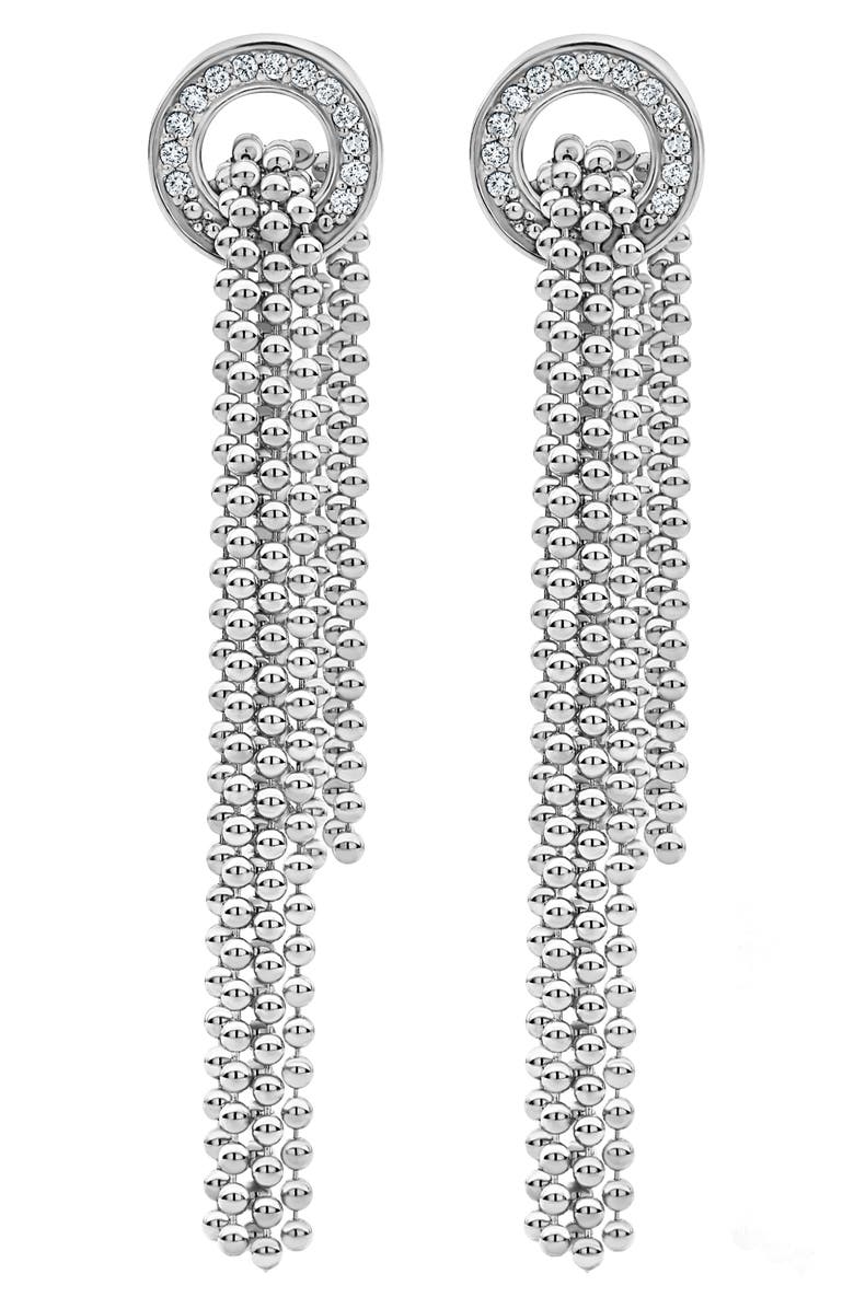 LAGOS Enso Caviar Diamond Drop Earrings, Main, color,