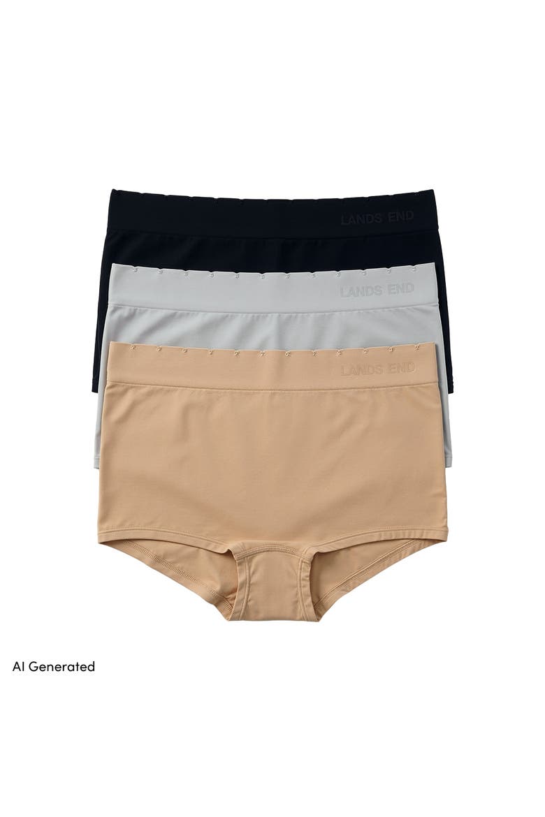 Mid Rise Boyshort Soft Fit Seamless 3 Pack Panties, Main, color, Clay Bisque Pk
