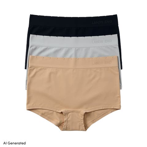 Mid Rise Boyshort Soft Fit Seamless 3 Pack Panties