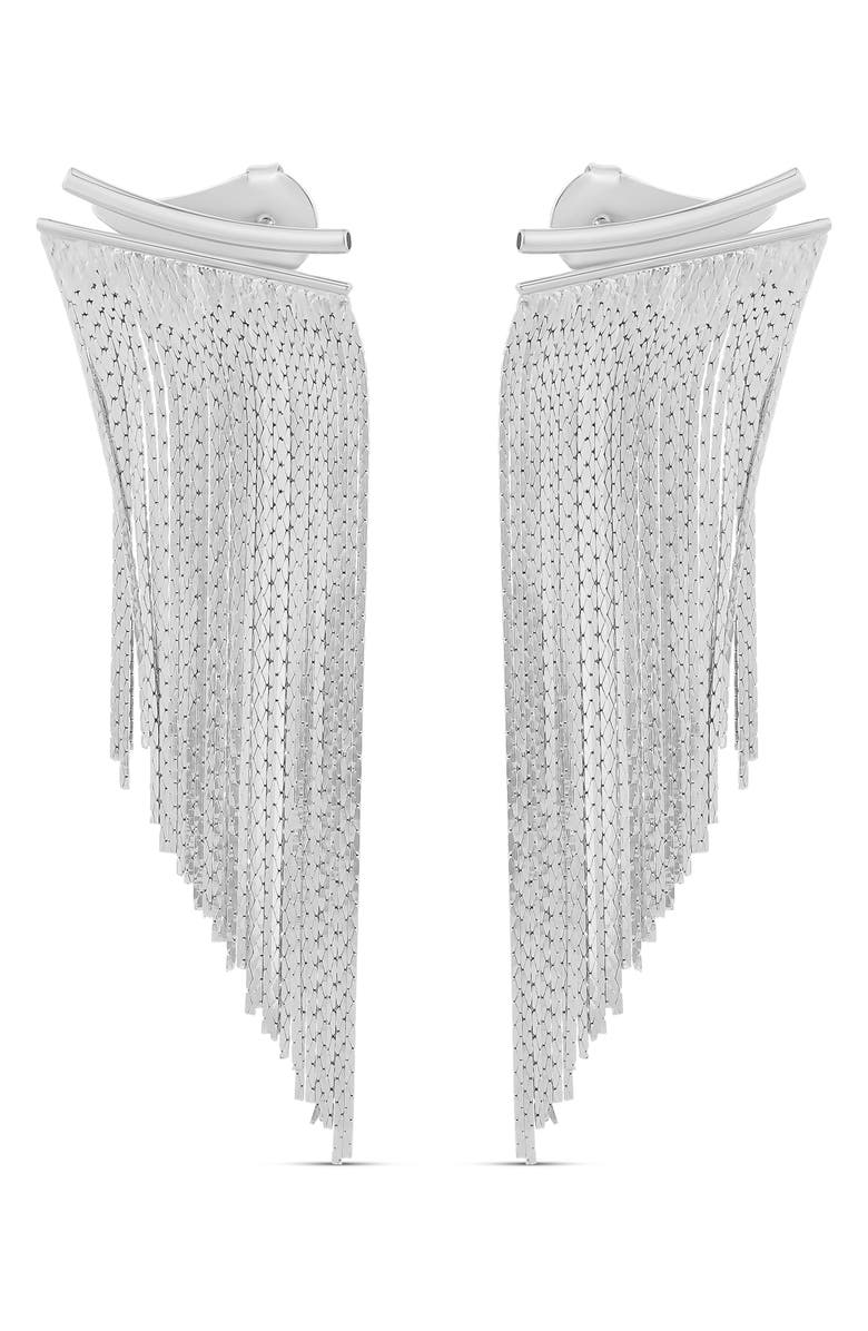 SHYMI Fringe Earrings, Main, color, Silver