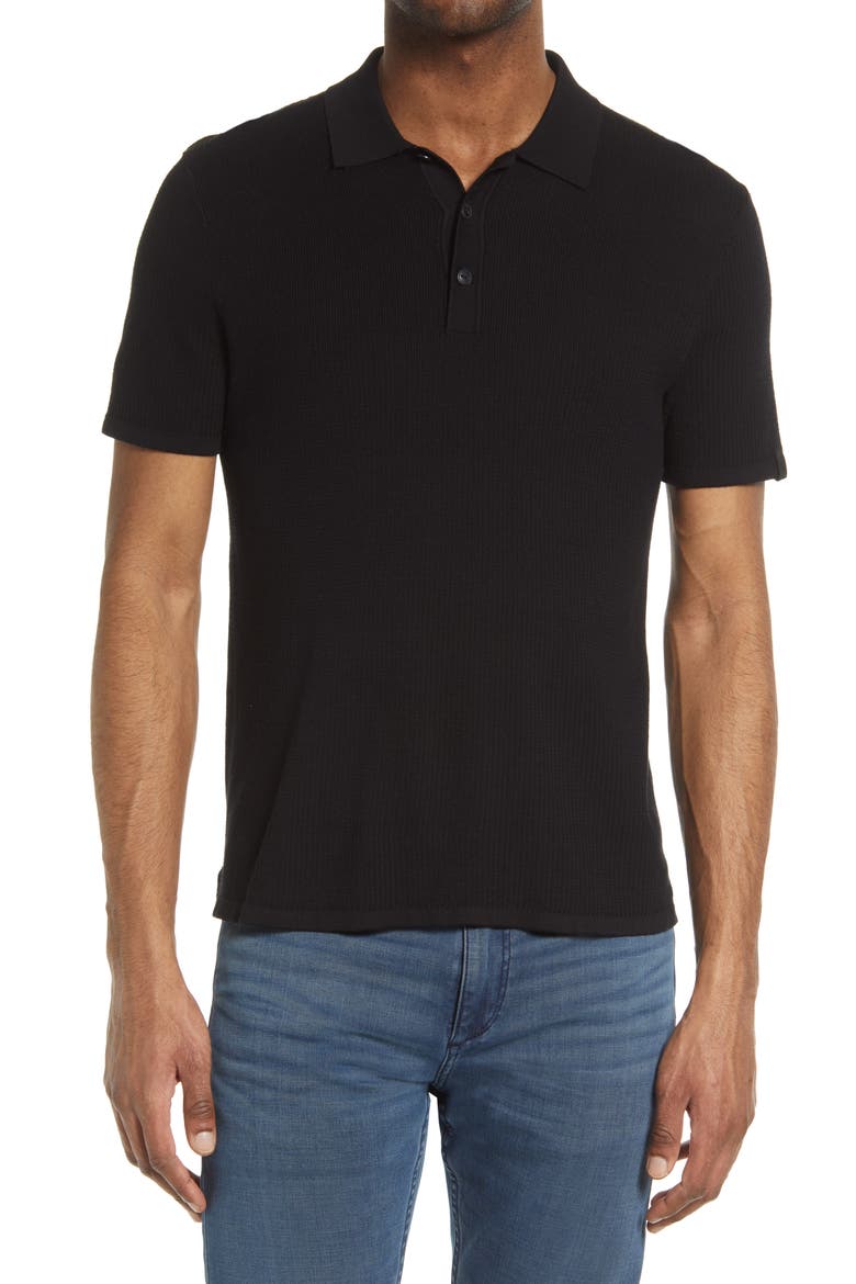 Harvey Knit Polo, Main, color, BLK