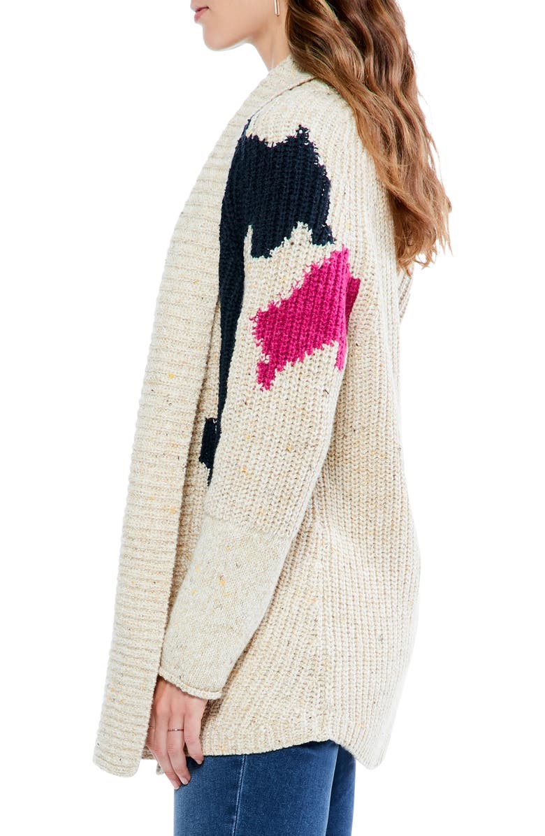 NIC+ZOE Bold Comfort Intarsia Cotton Blend Cardigan, Alternate, color, 