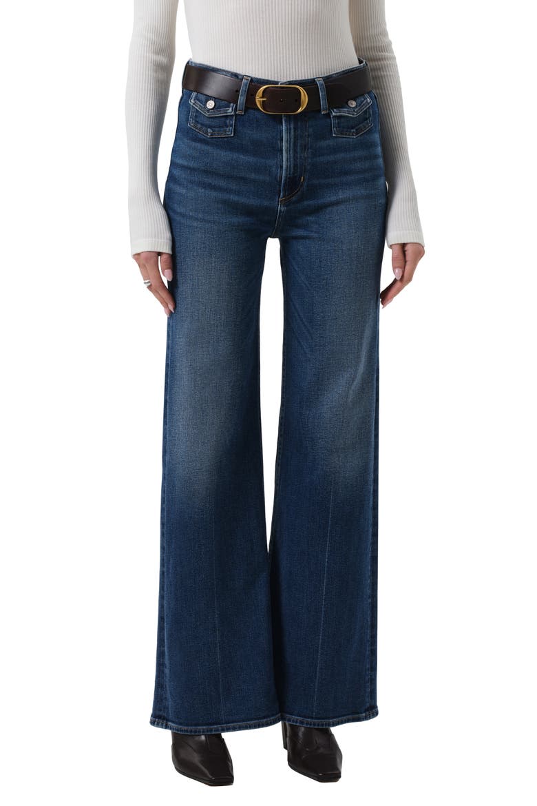 Issy High Waist Wide Leg Jeans, Main, color, SARAI MD DK IN