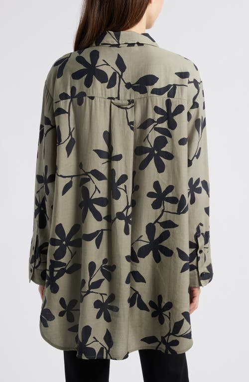 Masai Copenhagen Idette Relaxed Fit Button-up Shirt In Vetiver