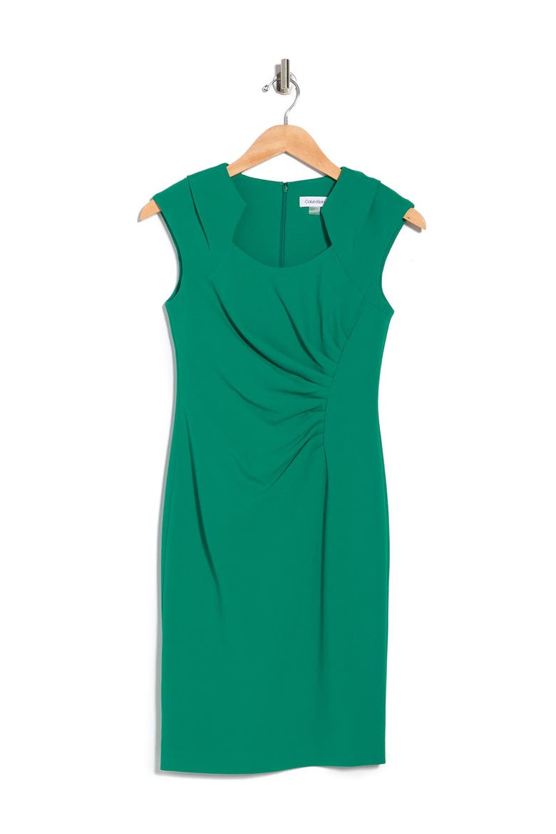 Horseshoe Neck Sheath Dress, Alternate, color, MEADOW