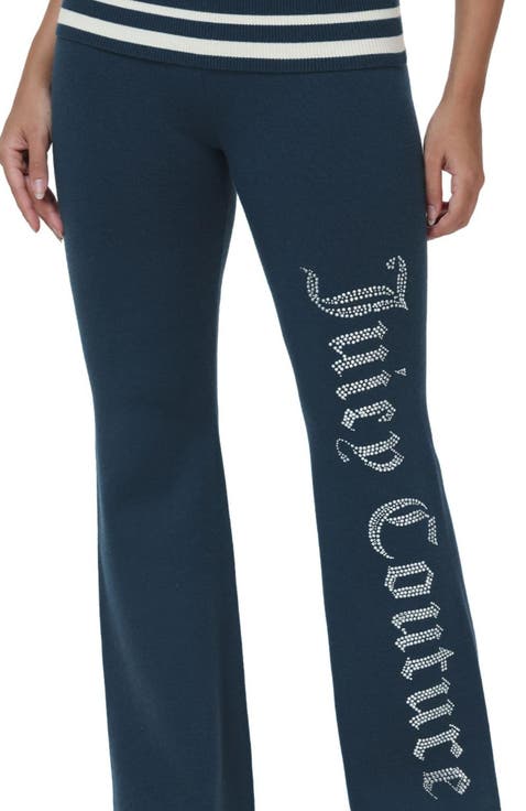 Foldover Flare Knit Pants