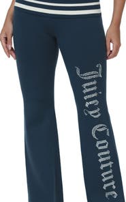 Juicy Couture Foldover Flare Knit Pants