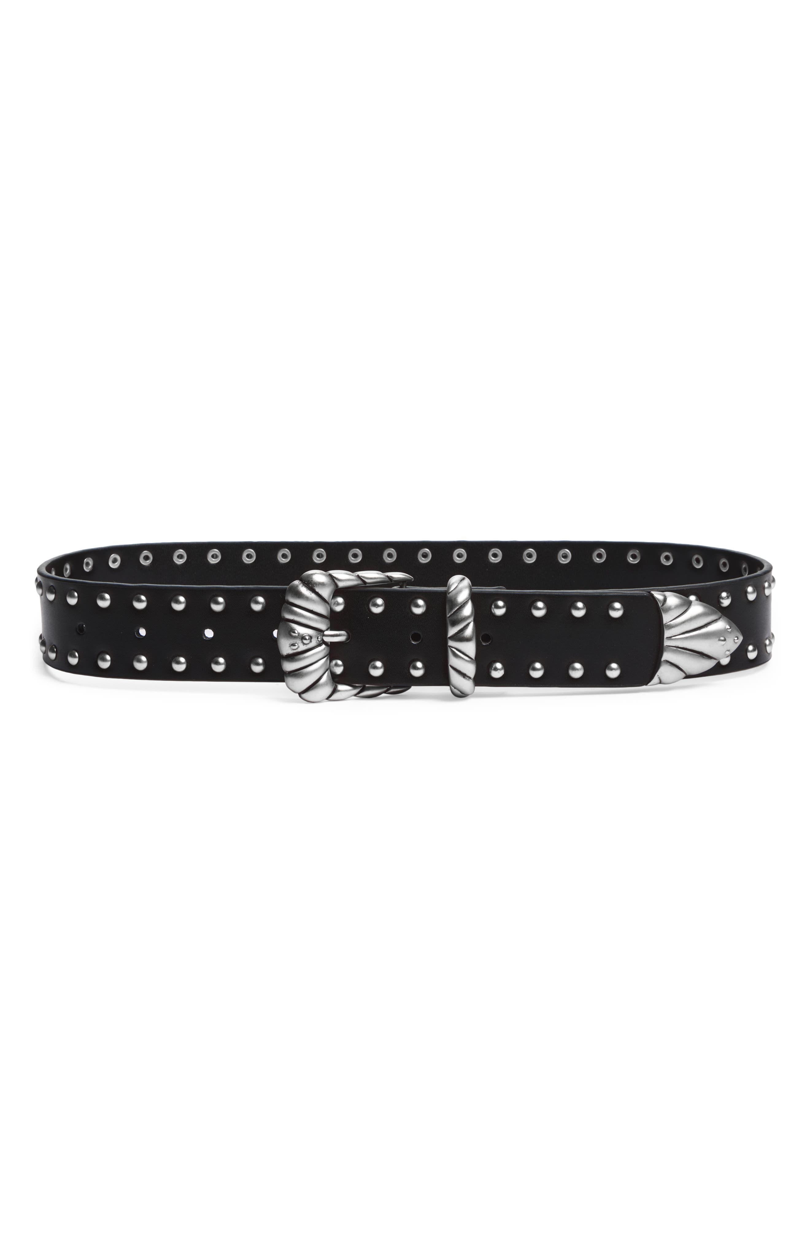 Wide Studded Western Belt