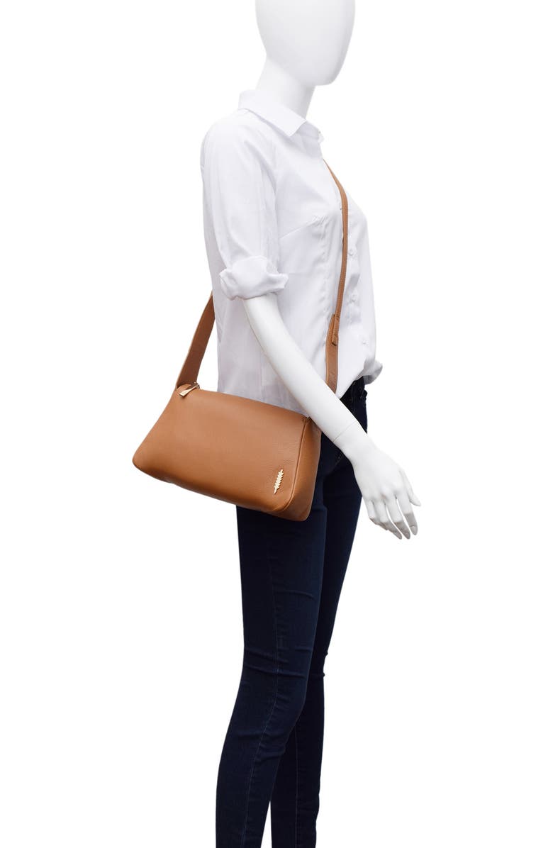 Thacker Bella Pebbled Leather Crossbody Bag, Alternate, color, Cognac