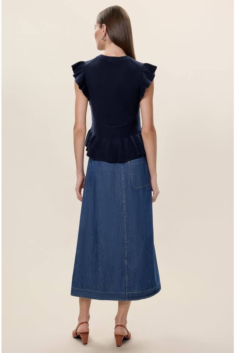 Rhea Knit Sweater, Alternate, color, Navy