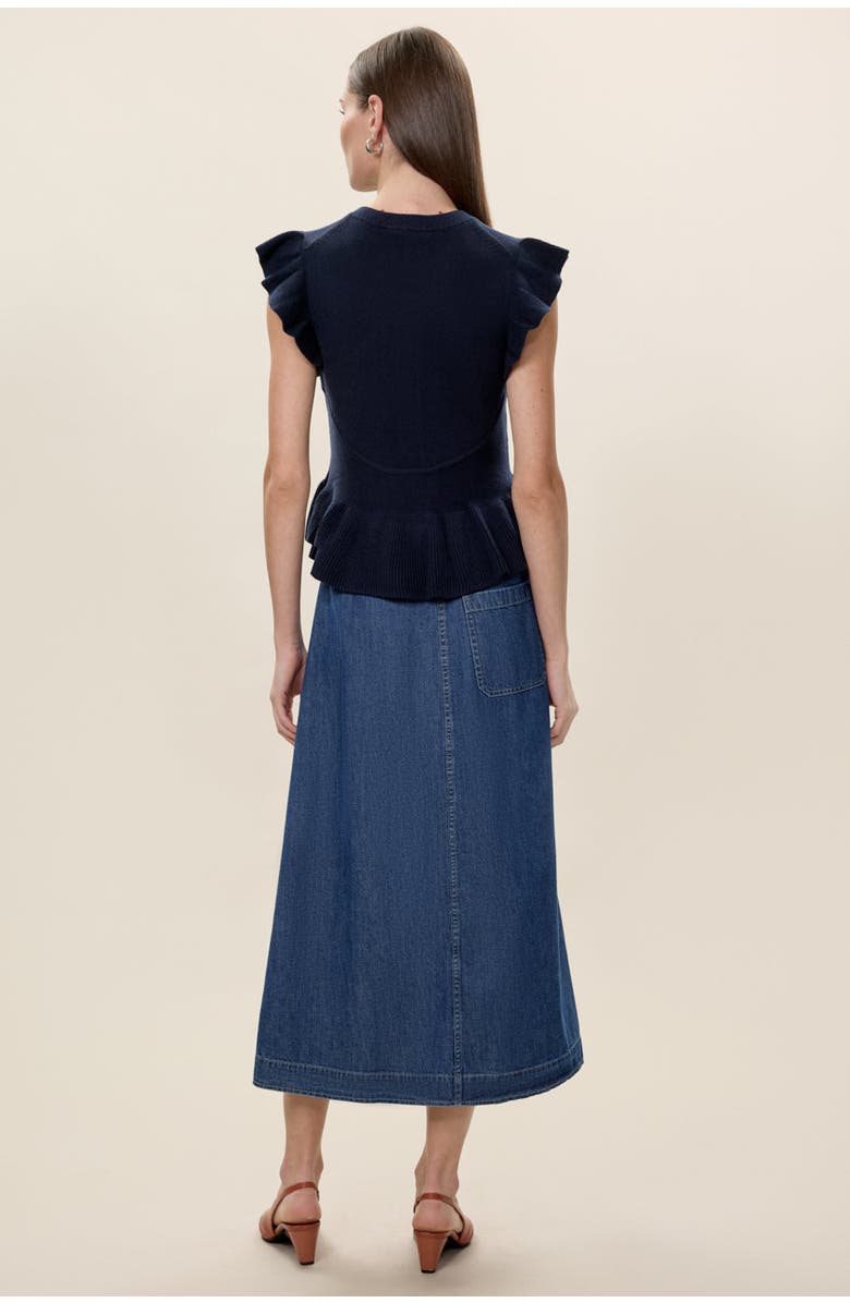 Rebecca Taylor Rhea Knit Sweater, Alternate, color, Navy