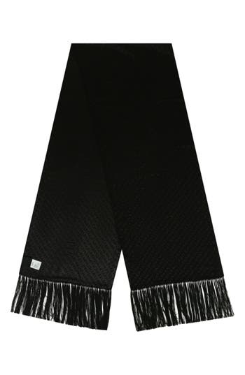 Givenchy Fringe Evening Scarf In Black