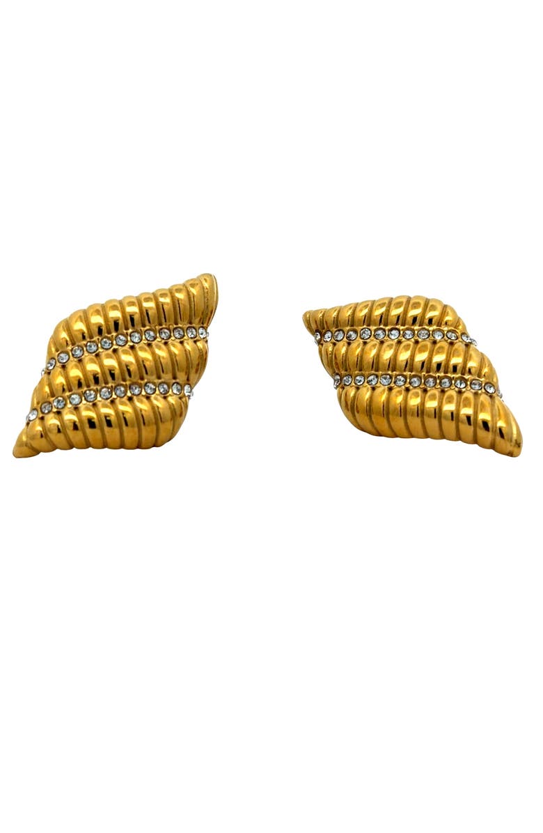 Gemini Jewelry Sea Shell Earrings, Main, color, Yellow