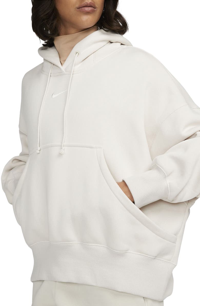 Nike Sportswear Phoenix Fleece Over-Oversized Pullover Hoodie, Alternate, color, 104 104 Light Orewood Brown/Sail