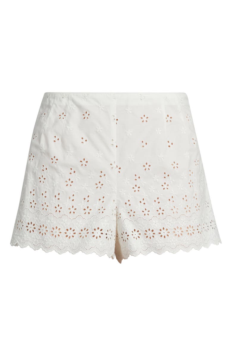 DÔEN Arda Eyelet Organic Cotton Mini Shorts, Alternate, color, Salt