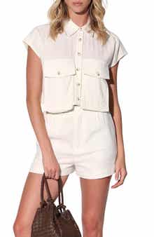 Walter Baker Bryce Crop Denim Top