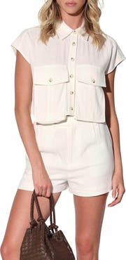 Walter Baker Bryce Crop Denim Top