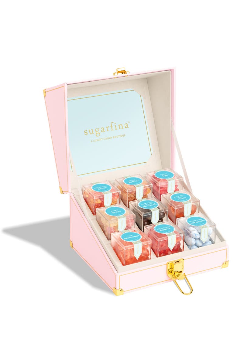 sugarfina Pink 9-Piece Mini Candy Trunk, Main, color,