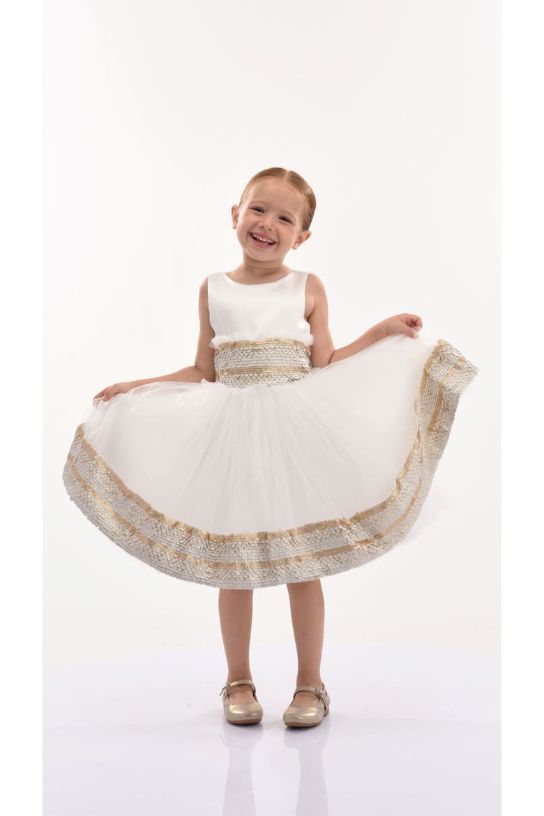 Lorelei Sequin Hem Dress, Alternate, color, White
