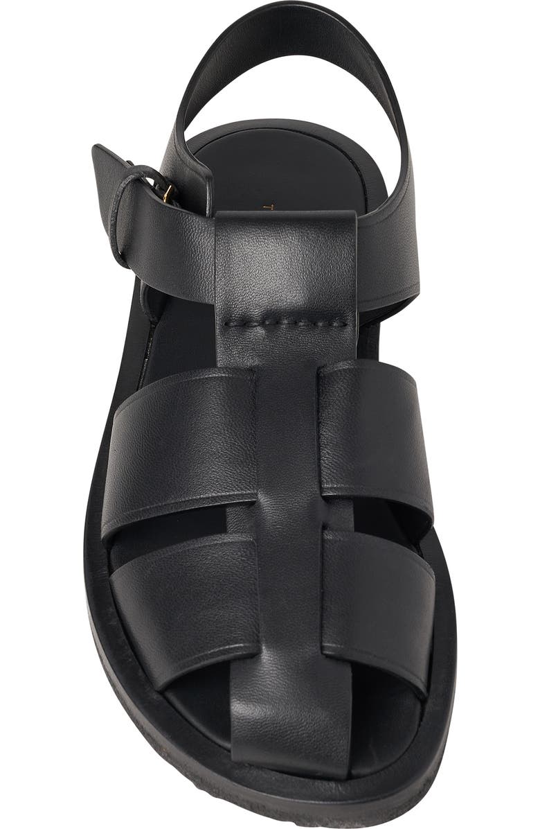 The Row Crepe Sole Fisherman Sandal, Alternate, color, Black